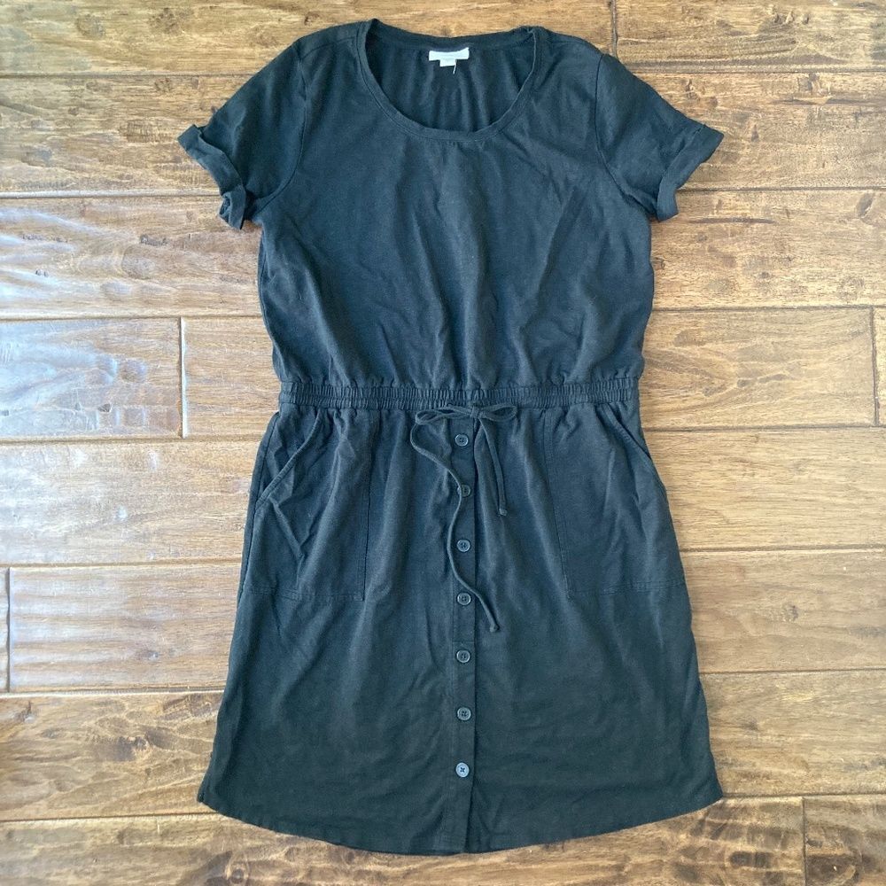 J. Jill Black T Shirt Sheath Dress Womens Medium Pullover Classic Casual Travel